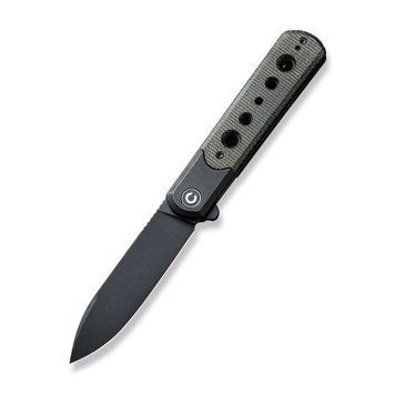 Ніж складаний туристичний Civivi Banneret, (8.8 см) Nitro-V / Stainless & Micarta чорний 66238 фото
