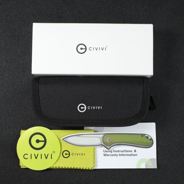Ніж складаний туристичний Civivi Banneret, (8.8 см) Nitro-V / Stainless & Micarta чорний 66238 фото