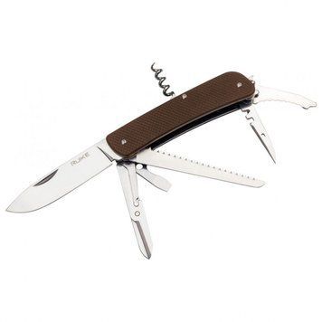 Многофункциональный нож Ruike Criterion L42, (8.5 см) 12C27/G10 коричневый, 19 инстр. 45706 фото