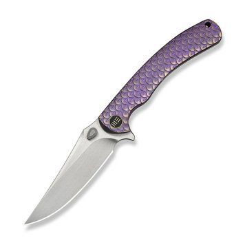 Нож складной туристический Weknife Dracarys, (9.1 см) B&ouml;hler M390 / титан 6AL4V фиолетовый/золотой 74285 фото