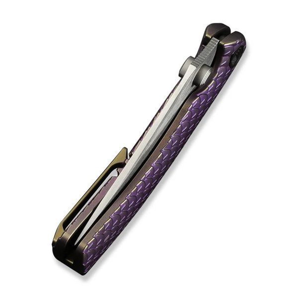 Ніж складаний туристичний Weknife Dracarys, (9.1 см) B&ouml;hler M390 / титан 6AL4V фіолетовий/золотий 74285 фото
