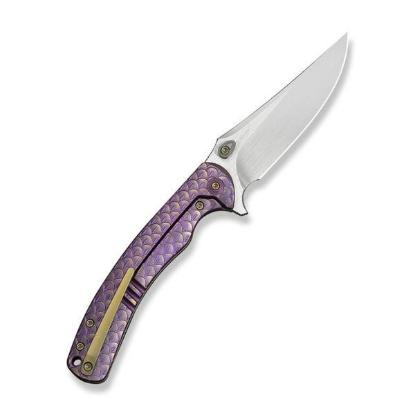Ніж складаний туристичний Weknife Dracarys, (9.1 см) B&ouml;hler M390 / титан 6AL4V фіолетовий/золотий 74285 фото