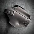 Чорна шкіряна поясна кобура для пістолета Glock 19 GL19004 фото