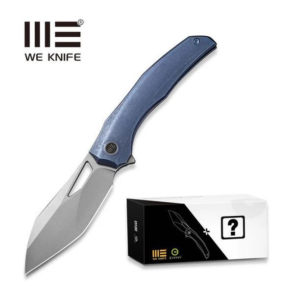 Ніж складаний туристичний WE Knife Ignio Mystery Box, (8.39 см) CPM 20CV / 6AL4V Titanium синій 74291 фото