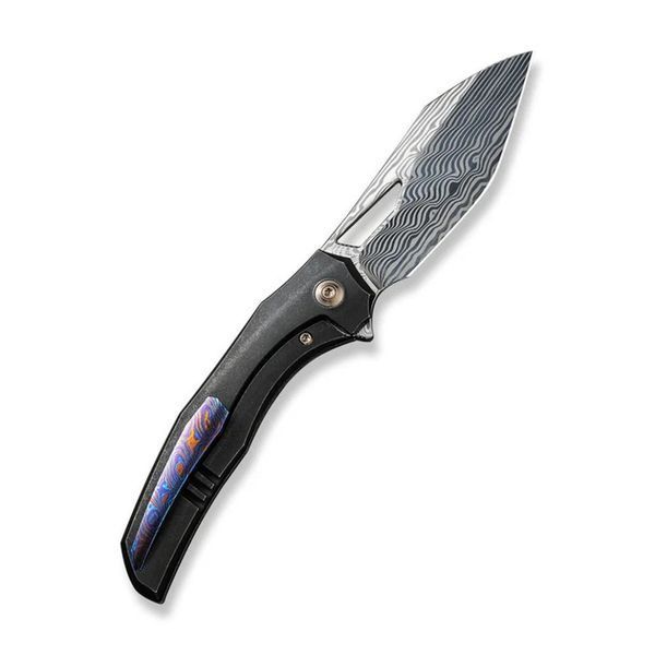Ніж складаний туристичний WE Knife Ignio Mystery Box Ignio Mystery Box, (8.39 см) Damasteel (Hakkapella) / 6AL4V Titanium чорний 74292 фото