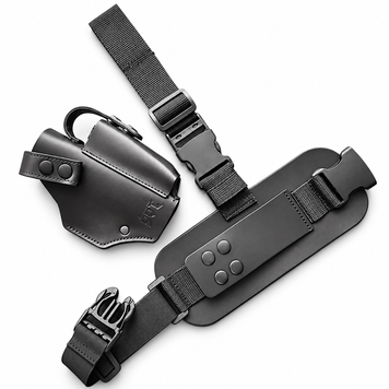 Чорна шкіряна кобура на стегно під GLOCK 19 GL19001 фото