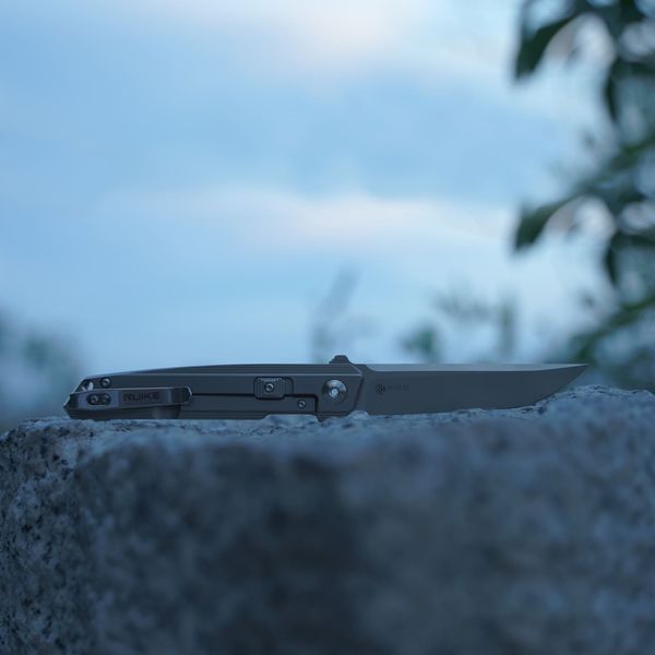 Ніж складаний туристичний Ruike M126-TZ, (9.1 см) steel 154СМ / TC4 (титан) сірий 63333 фото