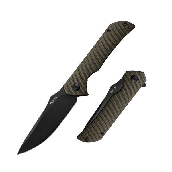 Ніж складаний туристичний Ruike P123-MB, (9.2 см) 14C28N / мікарта коричневий 68333 фото