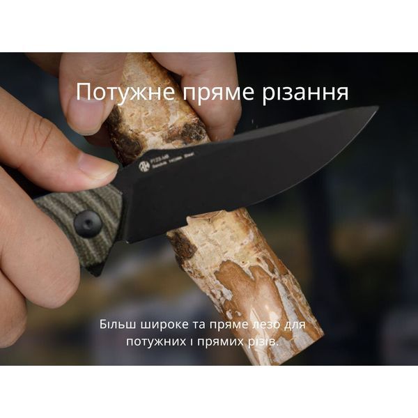 Ніж складаний туристичний Ruike P123-MB, (9.2 см) 14C28N / мікарта коричневий 68333 фото