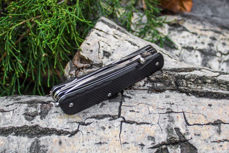 Многофункциональный нож Ruike Trekker LD32-B, (8.5 см) 12C27/G10 черный, 11 инстр. 44926 фото