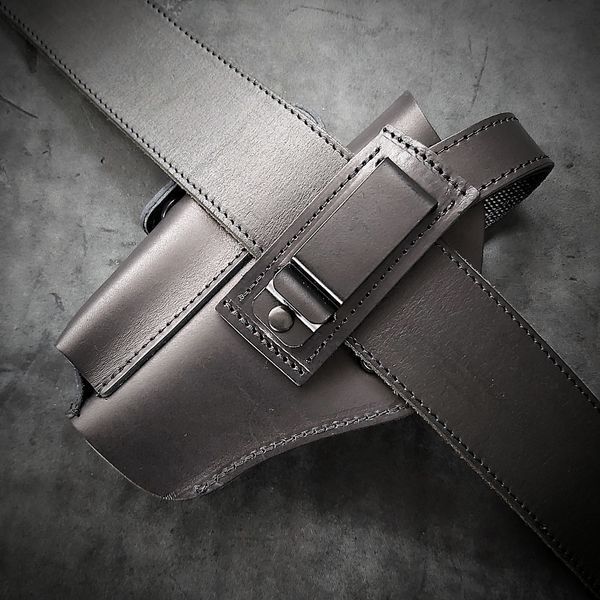 Поясна кобура з кліпсою для Browning Hi-Power (чорна) BRH003 фото
