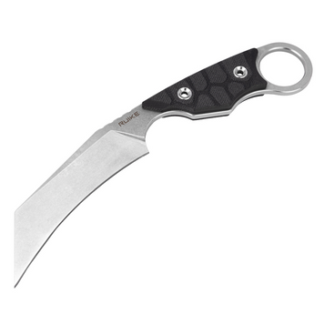 Ніж фіксований туристичний Ruike FS68, (8.6 см) 14C28N / G10 чорний 65844 фото