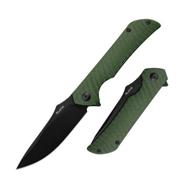 Нож складной туристический Ruike P123-MG, (9.2 см) 14C28N/микарта темно-зеленый 68334 фото