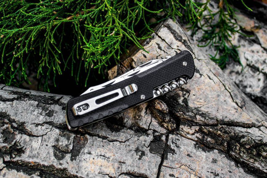 Багатофункціональний ніж Ruike Trekker LD41-B, (8.5 см) 12C27 / G10 чорний, 22 інстр. 44927 фото