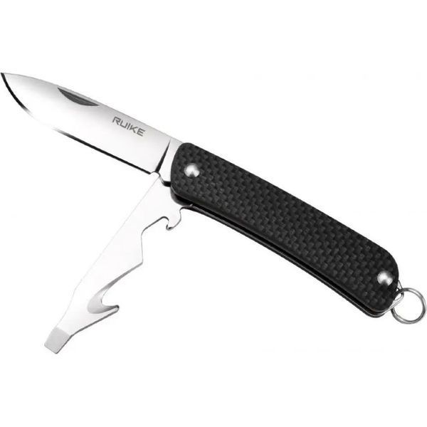 Багатофункціональний ніж Ruike Criterion S21, (5.3 см) 12C27 / G10 чорний, 5 інстр. 45680 фото
