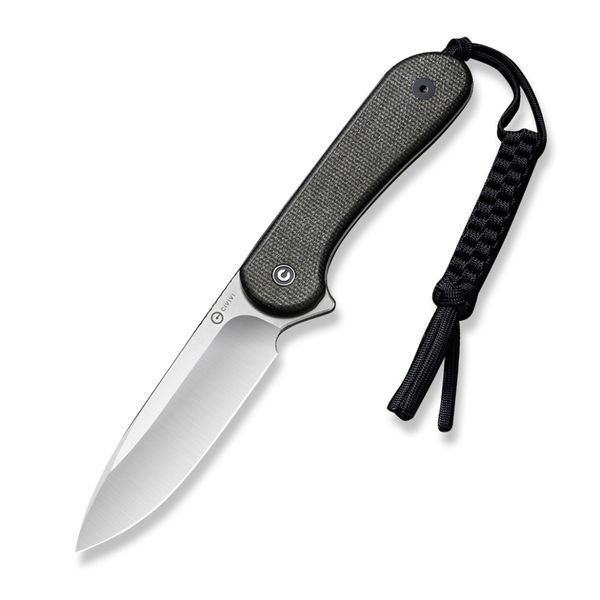 Ніж фіксований тактичний Civivi Elementum, (10.1 см) D2 / Micarta чорний 64332 фото