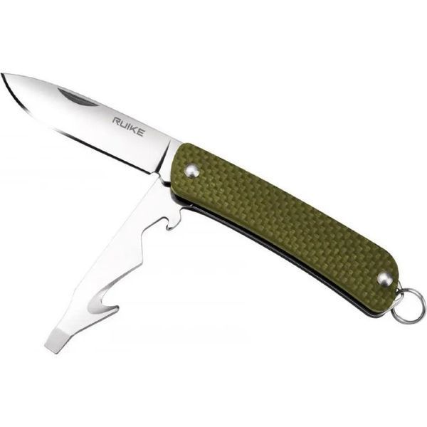 Багатофункціональний ніж Ruike Criterion S21, (5.3 см) 12C27 / G10 зелений, 5 інстр. 45681 фото