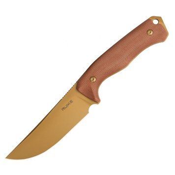 Ніж фіксований мисливський Ruike F186-MN, (11.8 см) D2 / Micarta коричневий 66411 фото