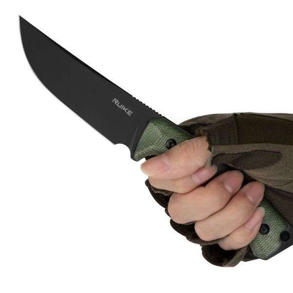Ніж фіксований мисливський Ruike F186-MG, (11.8 см) D2 / Micarta зелений 66412 фото