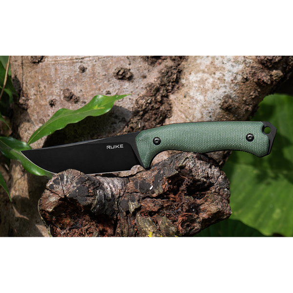 Ніж фіксований мисливський Ruike F186-MG, (11.8 см) D2 / Micarta зелений 66412 фото