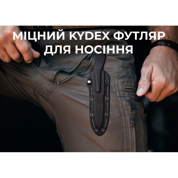 Ніж фіксований тактичний Civivi Varius, (9.5 см) D2 / G10 чорний 67375 фото