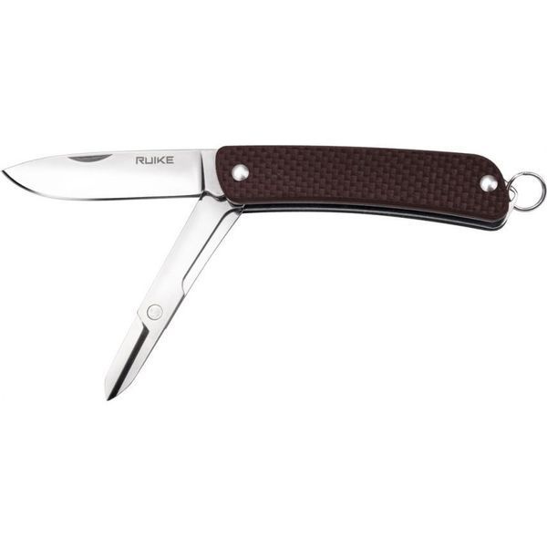 Багатофункціональний ніж Ruike Criterion S22, (5.3 см) 12C27 / G10 коричневий, 3 інстр. 45685 фото