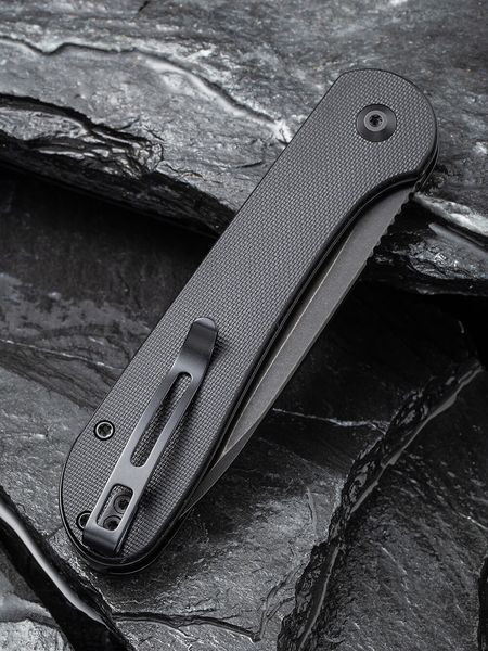 Ніж складаний туристичний Civivi Elementum Pocket, (8.9 см) 14C28N / G10 чорний 61108 фото
