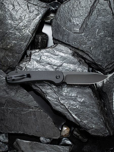 Ніж складаний туристичний Civivi Elementum Pocket, (8.9 см) 14C28N / G10 чорний 61108 фото