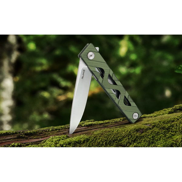 Нож складной туристический Ruike P878-AG, (8.7 см) 14C28N/6063Aluminum зеленый 67399 фото
