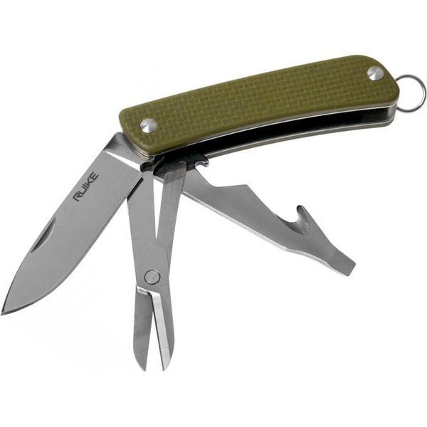 Багатофункціональний ніж Ruike Criterion S31, (5.3 см) 12C27 / G10 зелений, 6 інстр. 45687 фото
