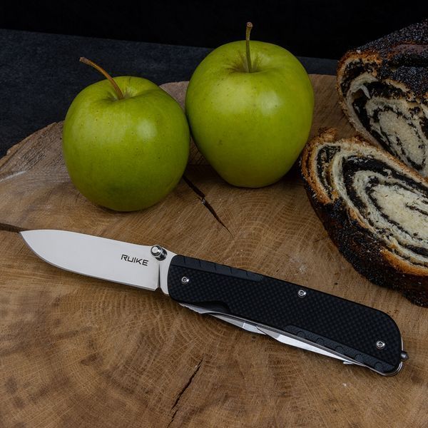 Многофункциональный нож Ruike Trekker LD21-B, (8.5 см) 12C27/G10 черный, 12 инстр. 44921 фото
