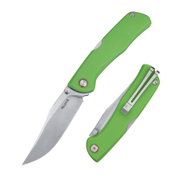 Ніж складаний туристичний Ruike P882-G, (8.5 см) 12C27 / G10 зелений 68348 фото